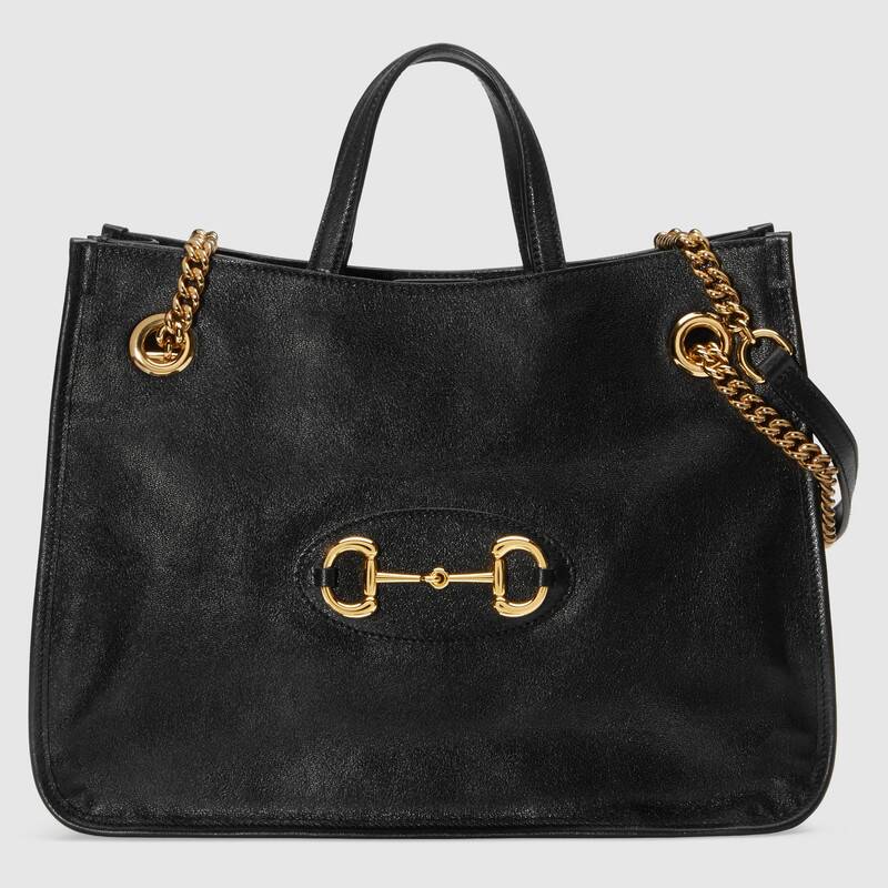 Gucci 1955 Horsebit Medium Tote 621144 Black